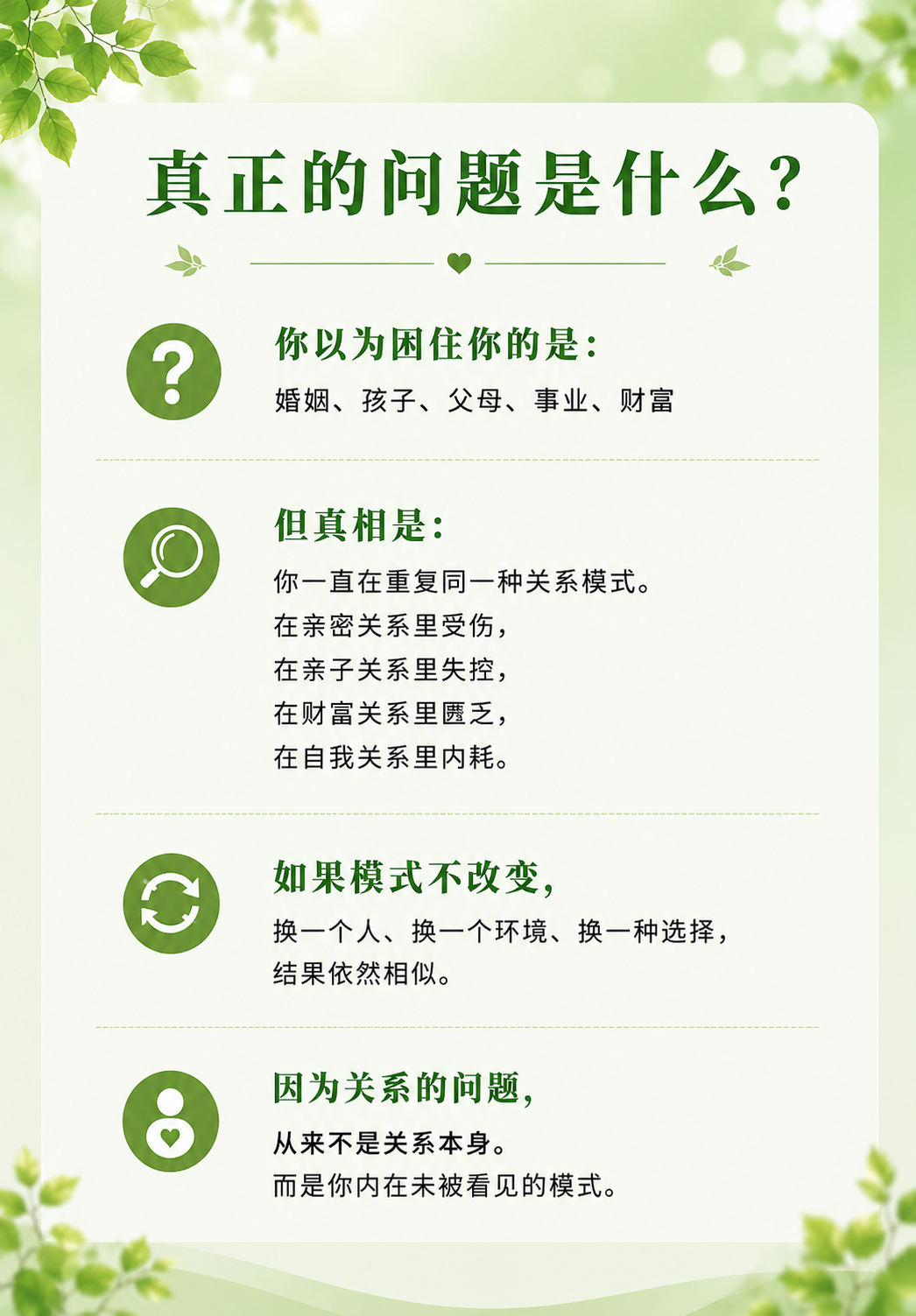 五天幸福力训练营关系问题说明